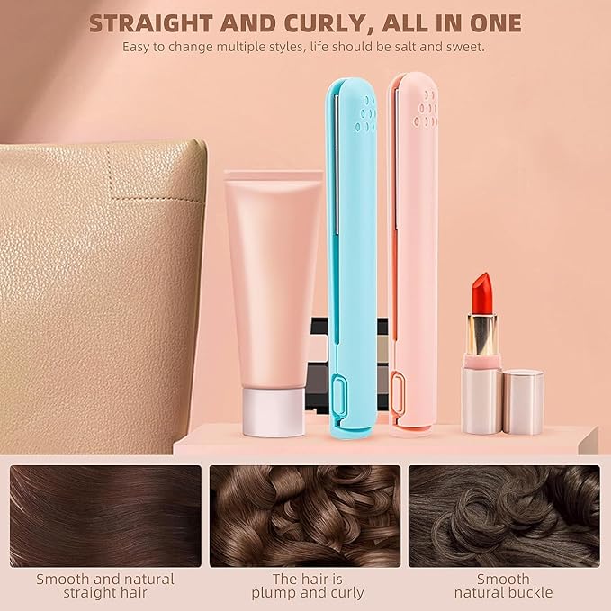 2 in 1 Mini Ceramic Hair Straightener and Curler