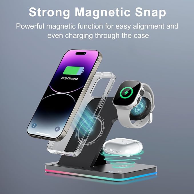 3 in 1 Fast Wireless Charging station